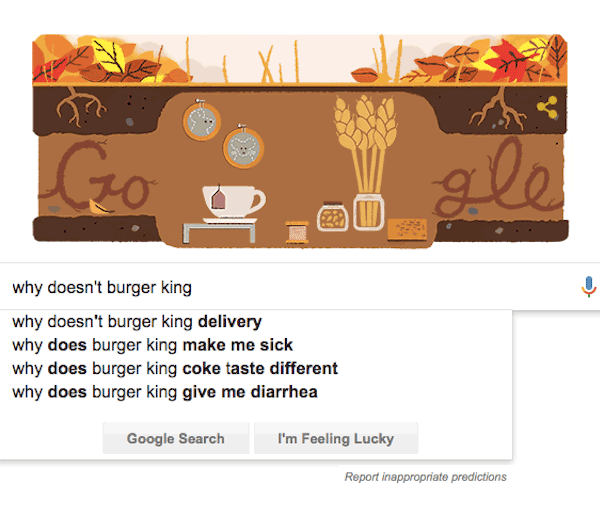 Google autocomplete