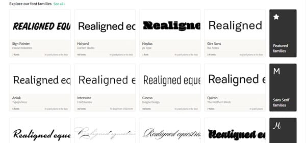 Adobe Typekit