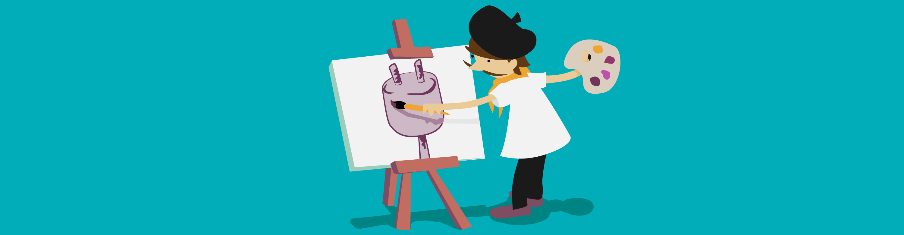 Painting of plug