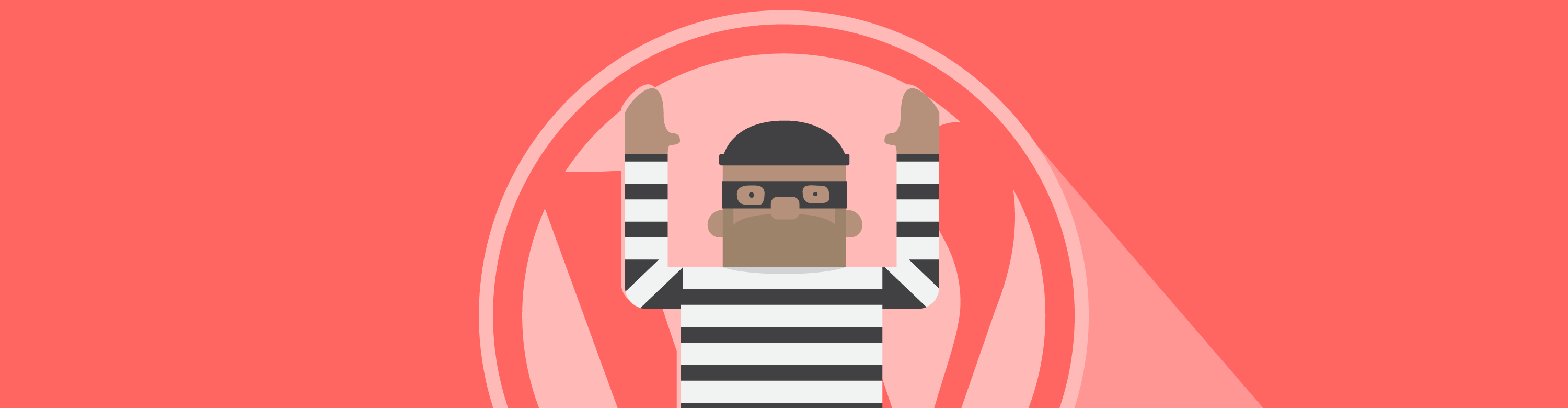 Thief with his hands up