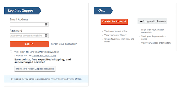 Zappos Login