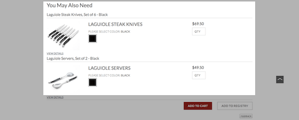 Pottery Barn eCommerce Product Page