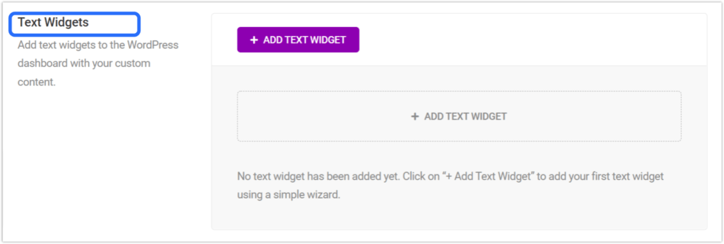 Branda text widgets
