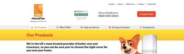 Conversion Rate Optimization - CORGI Home Page Original