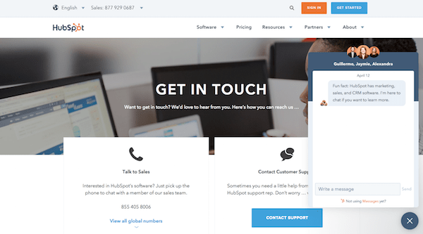 Hubspot Live Chat