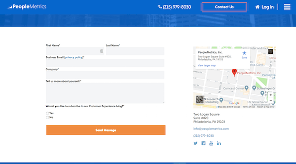 PeopleMetrics Navigation
