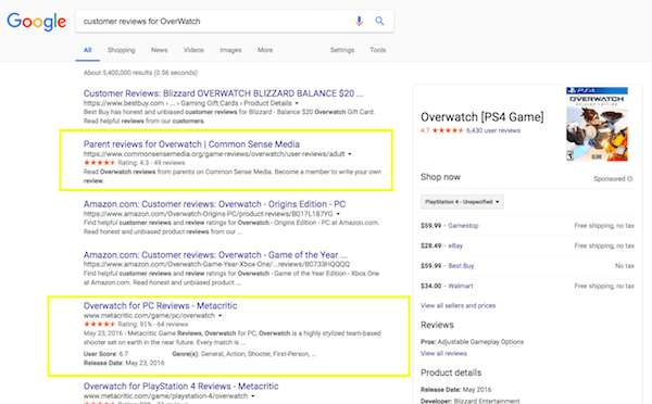 customer reviews schema markup