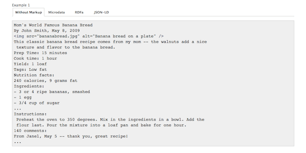 Schema example before