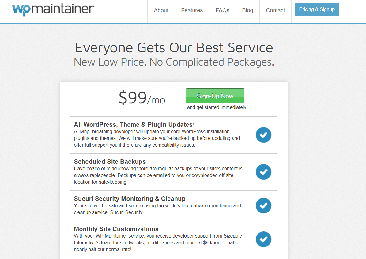 WP Maintainer WordPress Management packages
