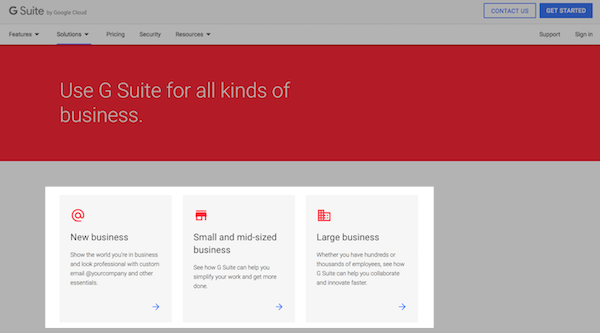 B2B and B2C Websites - G Suite Content