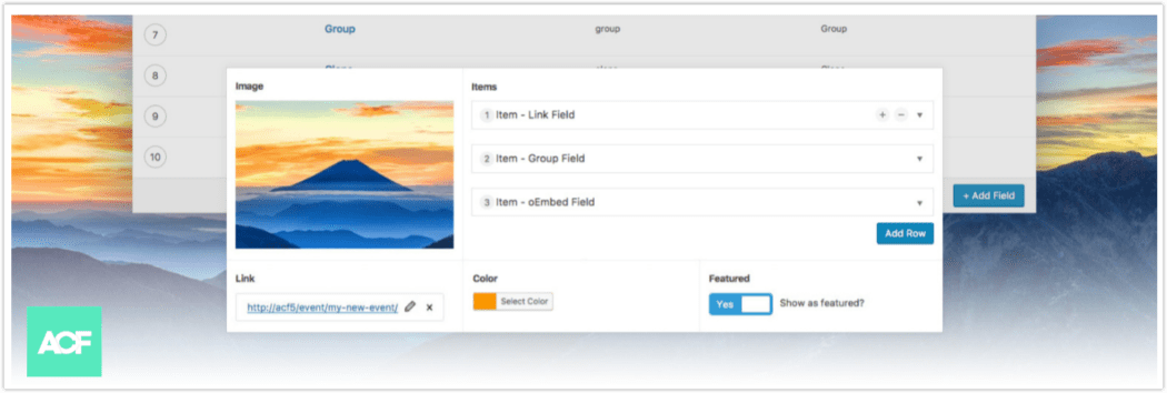 advanced custom fields banner