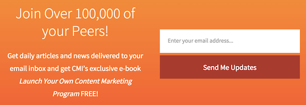 An example of social proof at work in a sign up form