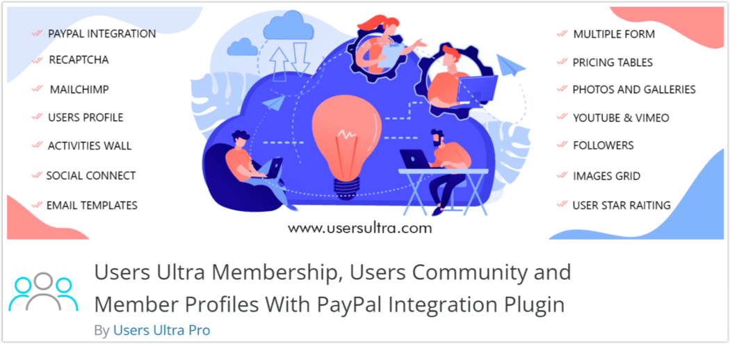 Users Ultra Membership, Users Community & Member Profiles With PayPal Integration