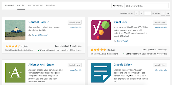 Take advantage of the free themes WordPress has on offer