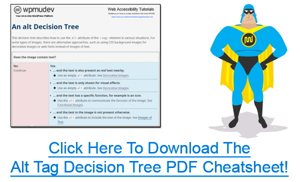 Click banner to download the Alt Tag Decision Tree PDF Cheatsheet