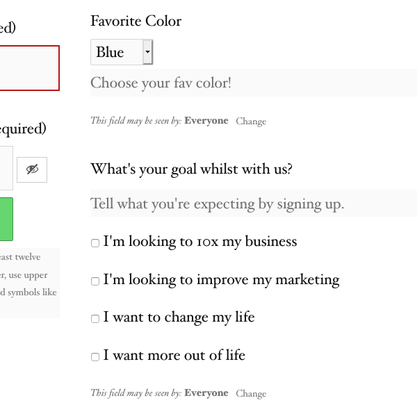 what it looks like when you add custom fields