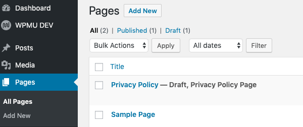 add a new page to your website