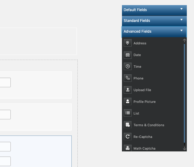 Add more fields if required