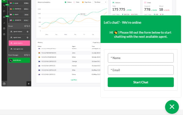 Chatbots demo on a desktop