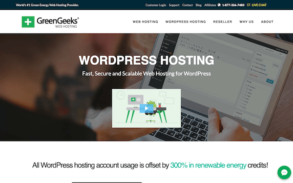 Green Geeks are a great example of a green hosting company