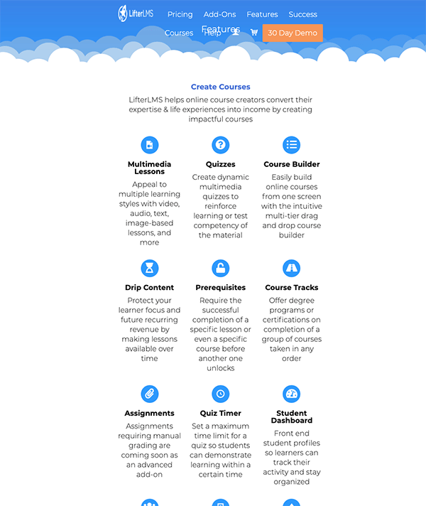 LifterLMS features.