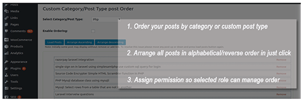 Custom Post Order Category