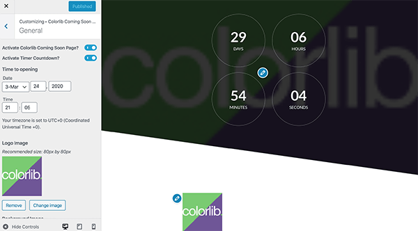 ColorLib General tab.