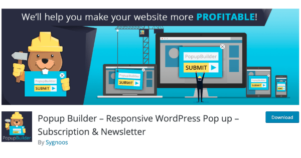 Pop-up builder WordPress website