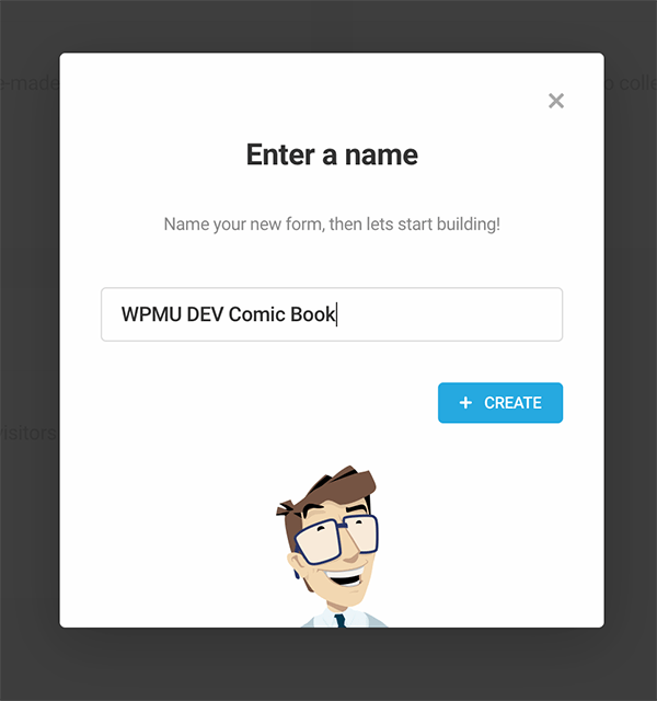 Enter a name in Forminator.