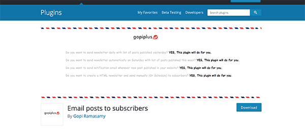 Email Posts to Subscribers image