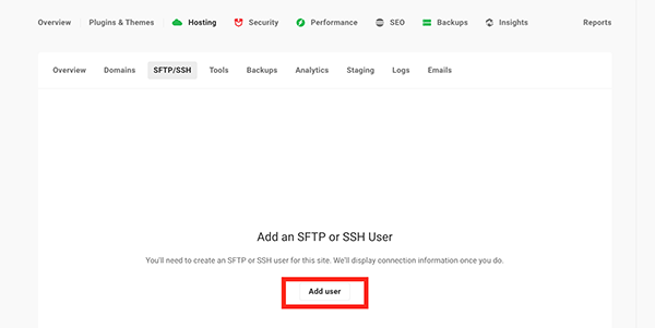 Add SSH user image.