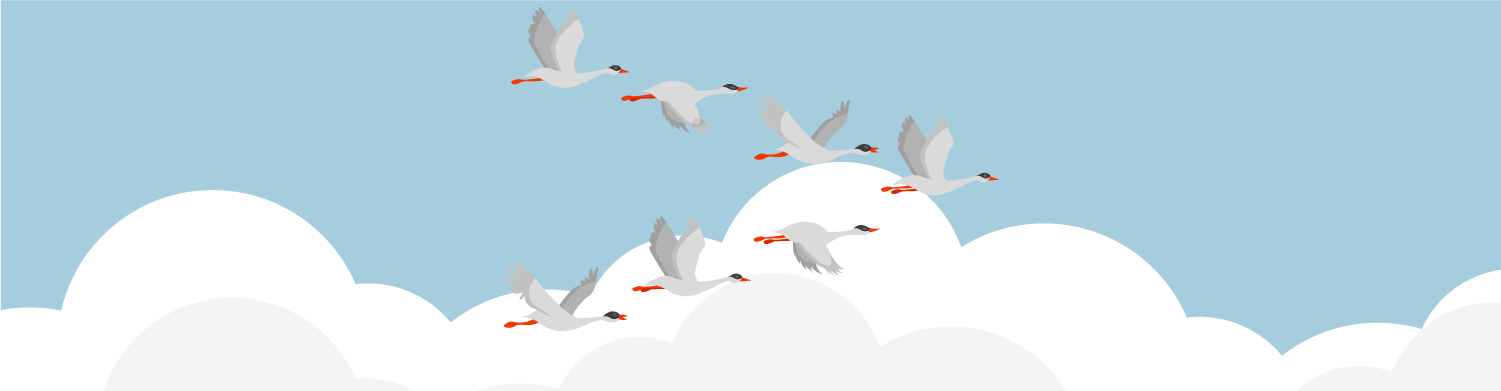 Image depicting migrating geese
