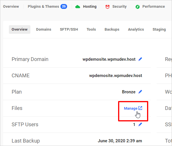Manage Files