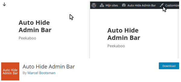Auto Hide Admin Bar image