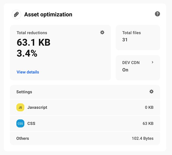 Asset optimization area.