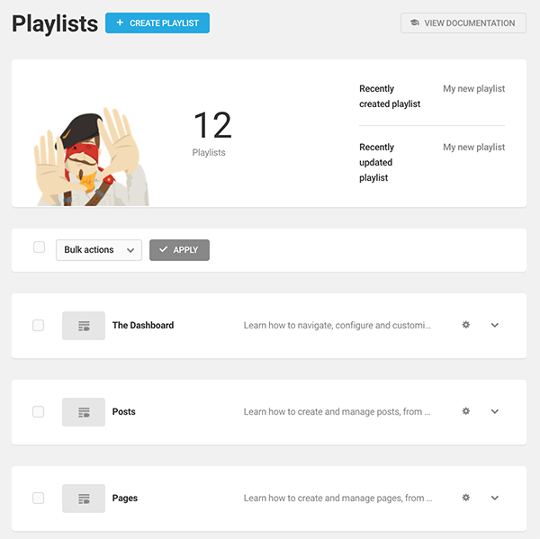 The playlist area.