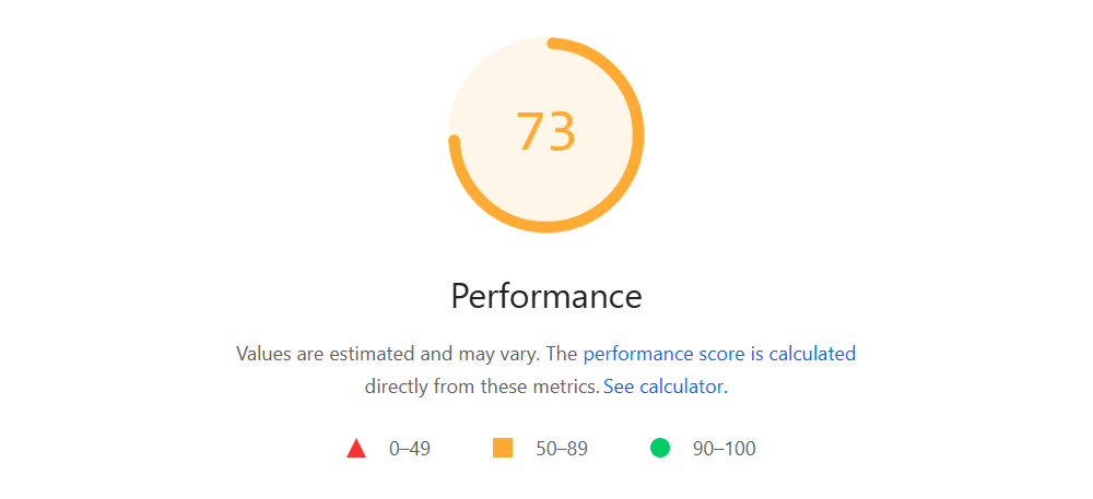 Google page speed test.