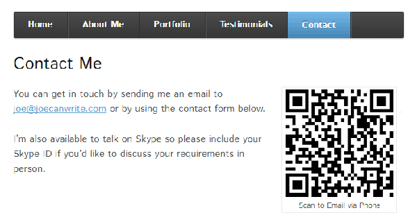contact me qr code