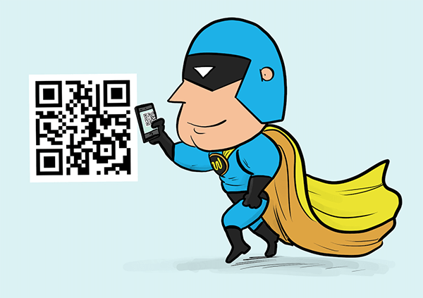 dev man and qr codes