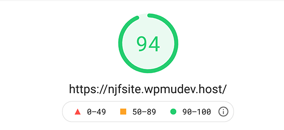 2nd mobile google pagespeed insights score.