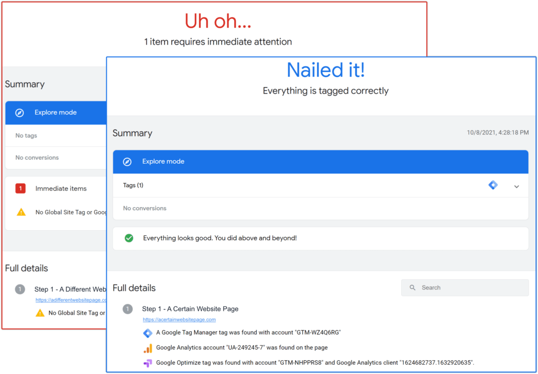 Tag Assistant for Conversions Beta