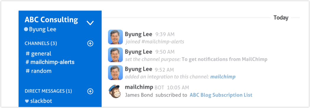 MailChimp + Slack