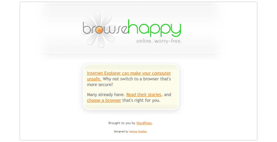 2008 Footer > Browse Happy