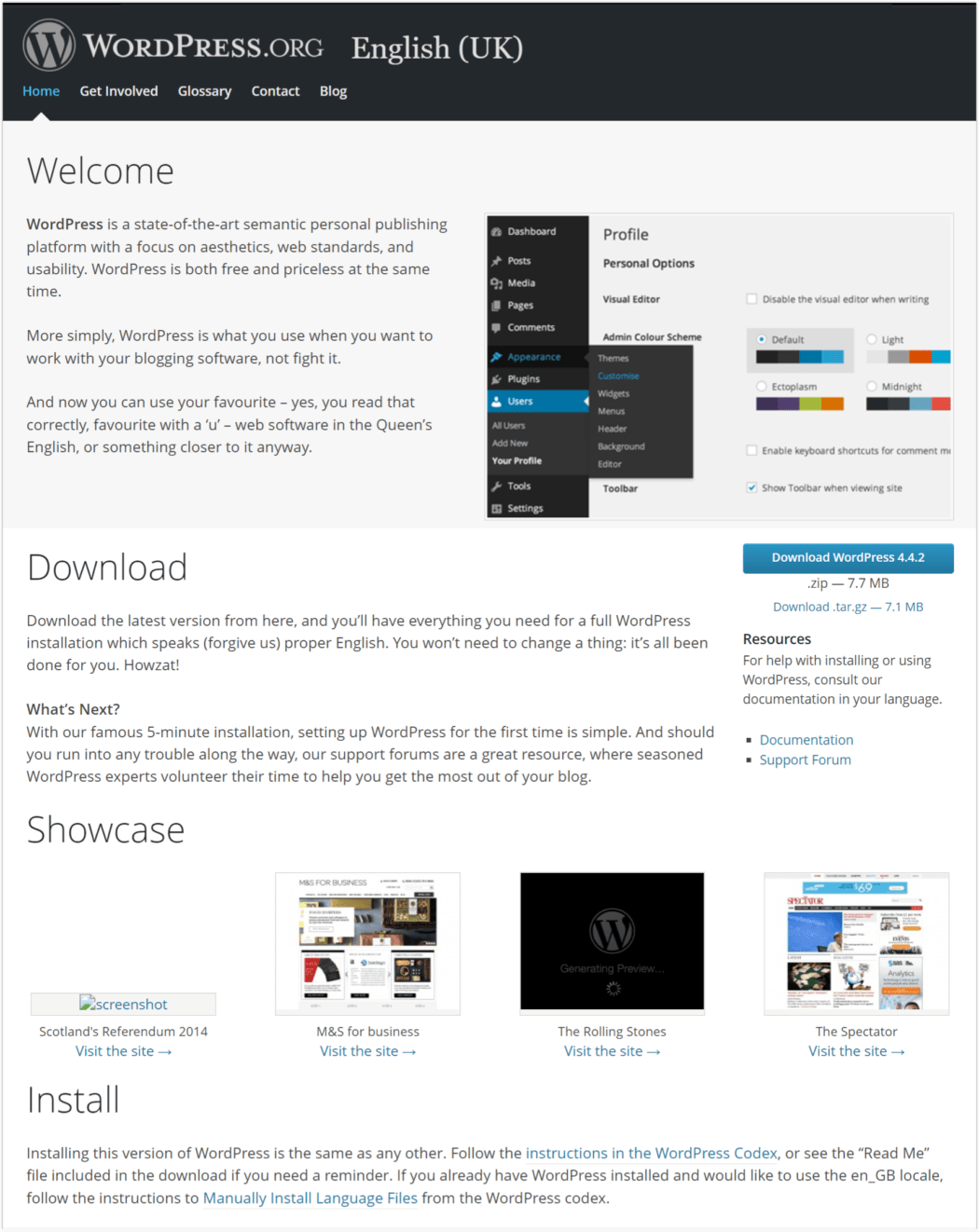 2016 Landing Page, English UK version 