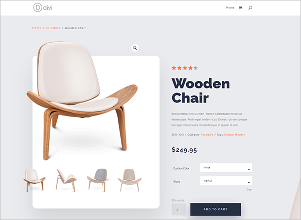 Demo website image built using Divi Page Builder.