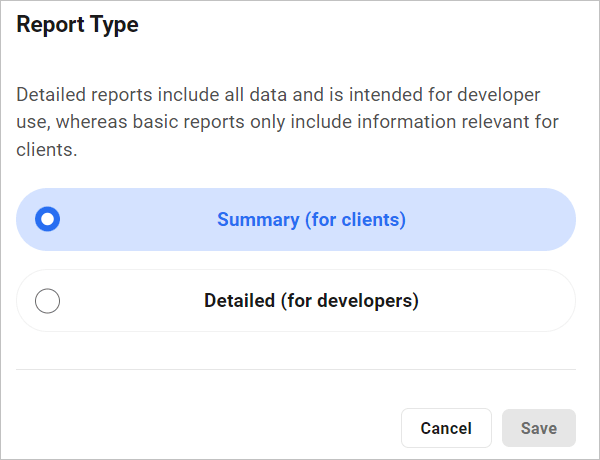 The Hub: Reports - Report Type