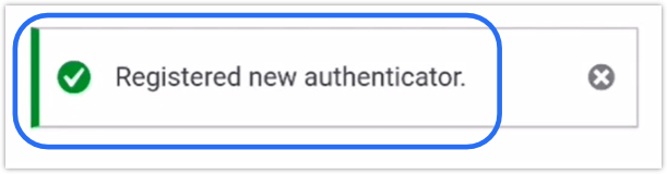 webauth registered confirmation