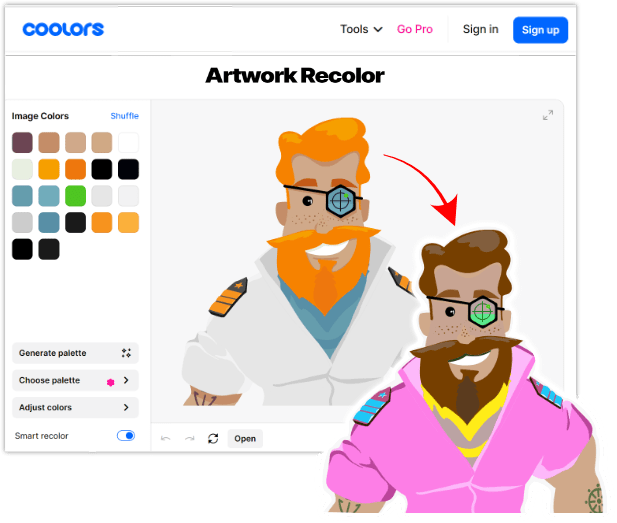 Color tools, Coolors
