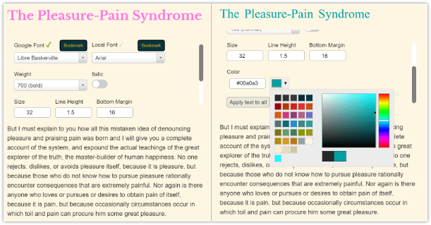 Font tools, Pair & Compare