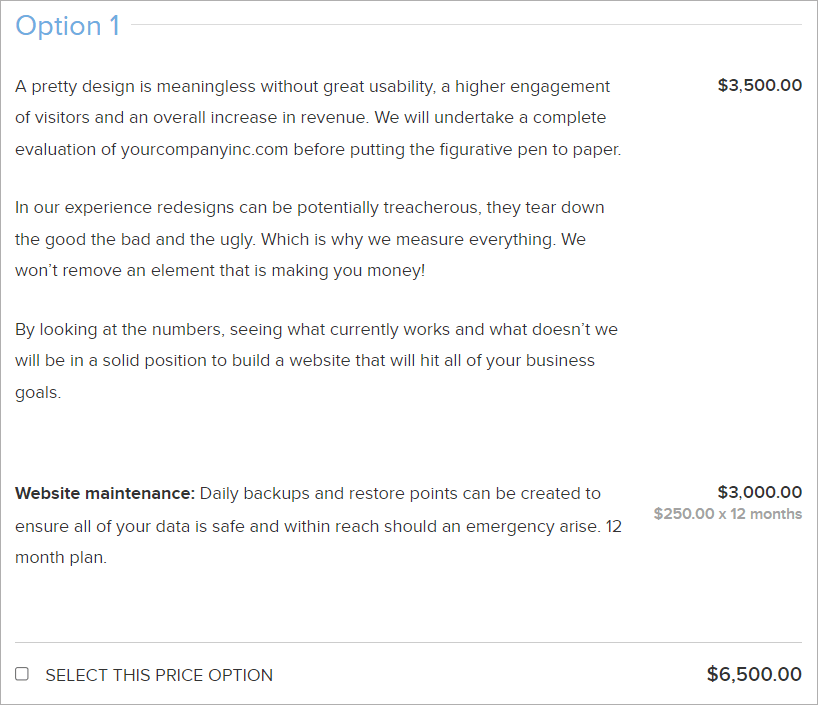 Nusii proposal template